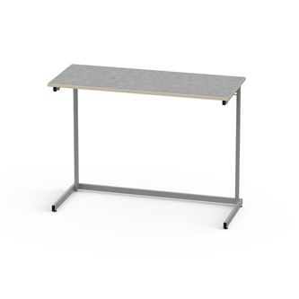 Lex bord akustik linoleum 120x50 cm sølv