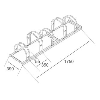 Cykelstativ 5 cykler