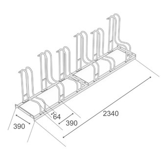 Cykelstativ højt 6 cykler