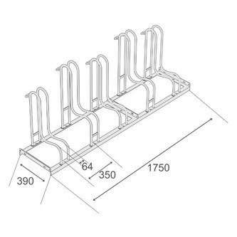Cykelstativ højt 5 cykler