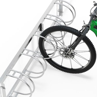 Cykelstativ væghængt 5 cykler