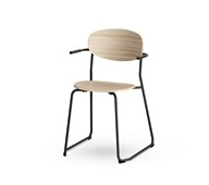 Collab stol FSC 4 ben m/armlæn sh 45 cm sort stel