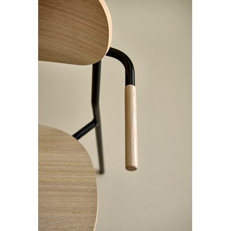 Collab stol FSC 4 ben m/armlæn sh 45 cm sort stel