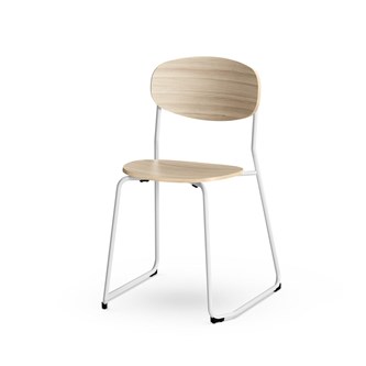 Collab stol FSC m/meder sh 45 cm sølv stel