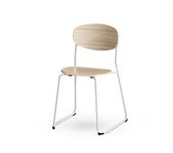 Collab stol FSC m/meder sh 45 cm sølv stel