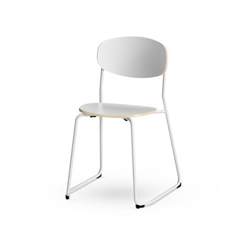 Collab stol FSC m/meder sh 45 cm sølv stel