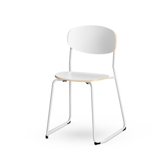Collab stol FSC m/meder sh 45 cm sølv stel