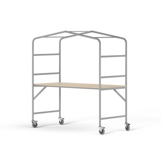 MeetUs bord FSC 180x80xH72 cm HPL sølv understel