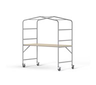 MeetUs bord FSC 140x80xH72 cm HPL sølv understel