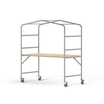 MeetUs bord FSC 180x80xH72 cm HPL sølv understel
