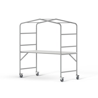 MeetUs bord FSC 180x80xH72 cm HPL sølv understel