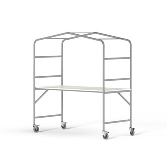MeetUs bord FSC 180x80xH72 cm HPL sølv understel