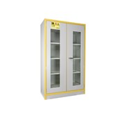 Kemikalieskab F30 med glasdøre, brandklassificeret B111,5xD55xH198