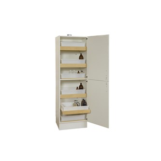 Skab til syre og base B59,5xD60xH193,5 cm