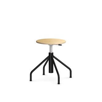 Altudo taburet gas finer sh 46-56 cm, m/glidefødder sort