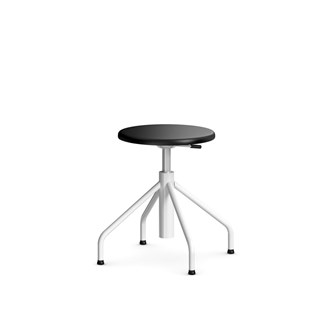 Altudo taburet gas Pur sh 46-56 cm, m/glidefødder sølv