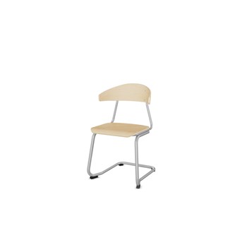 Embrace stol C-stel sh 45 cm stort sæde sølv stel