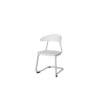 Embrace stol C-stel sh 45 cm stort sæde sølv stel
