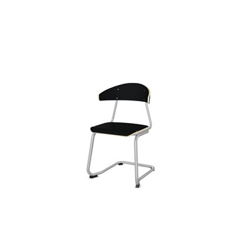 Embrace stol C-stel sh 45 cm stort sæde sølv stel