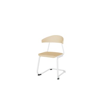 Embrace stol C-stel sh 45 cm stort sæde hvidt stel