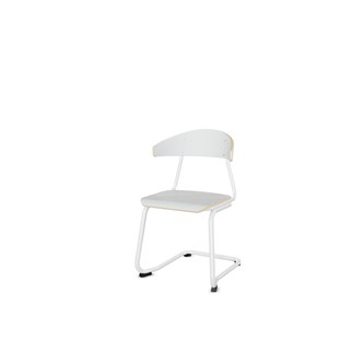 Embrace stol C-stel sh 45 cm stort sæde hvidt stel