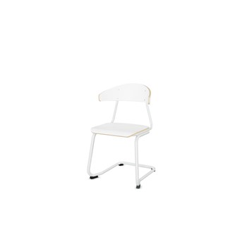 Embrace stol C-stel sh 45 cm stort sæde hvidt stel