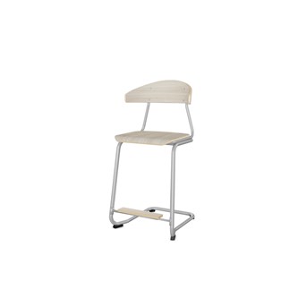 Embrace stol C-stel sh 63 cm stort sæde sølv stel
