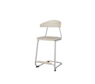 Embrace stol C-stel sh 63 cm stort sæde sølv stel