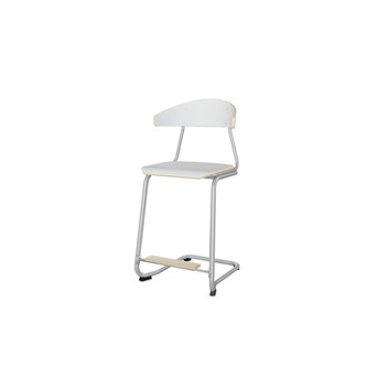 Embrace stol C-stel sh 63 cm stort sæde sølv stel