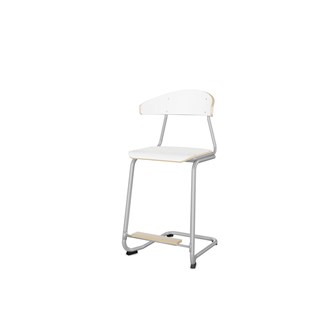 Embrace stol C-stel sh 63 cm stort sæde sølv stel