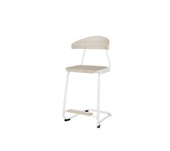 Embrace stol C-stel sh 63 cm stort sæde hvidt stel