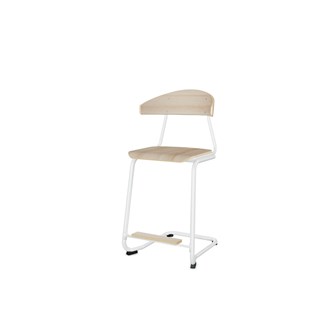 Embrace stol C-stel sh 63 cm stort sæde hvidt stel