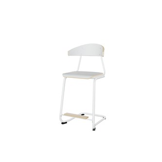 Embrace stol C-stel sh 63 cm stort sæde hvidt stel