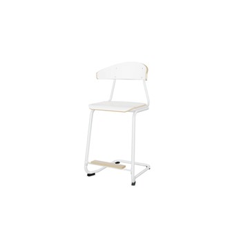 Embrace stol C-stel sh 63 cm stort sæde hvidt stel
