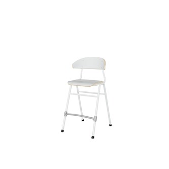 Embrace stol 4 ben sh 54 cm mellem sæde hvidt stel