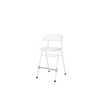 Embrace stol 4 ben sh 54 cm mellem sæde hvidt stel