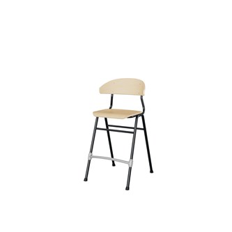 Embrace stol 4 ben sh 54 cm mellem sæde sort stel