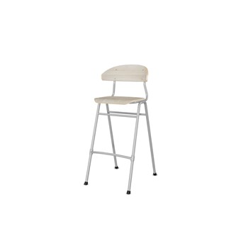 Embrace stol 4 ben sh 65 cm mellem sæde sølv stel