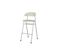 Embrace stol 4 ben sh 65 cm mellem sæde sølv stel