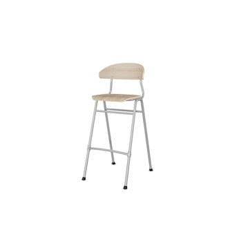 Embrace stol 4 ben sh 65 cm mellem sæde sølv stel