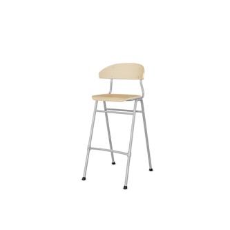 Embrace stol 4 ben sh 65 cm mellem sæde sølv stel