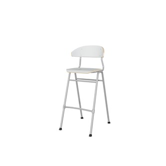 Embrace stol 4 ben sh 65 cm mellem sæde sølv stel