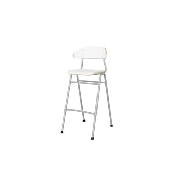 Embrace stol 4 ben sh 65 cm mellem sæde sølv stel