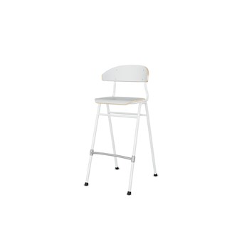Embrace stol 4 ben sh 65 cm mellem sæde hvidt stel