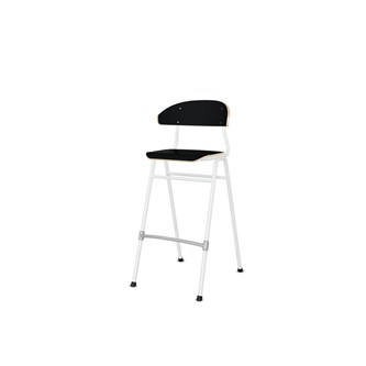 Embrace stol 4 ben sh 65 cm mellem sæde hvidt stel