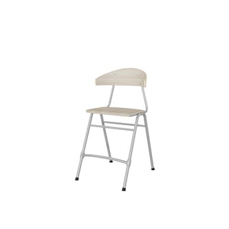 Embrace stol 4 ben sh 54 cm stort sæde sølv stel
