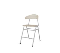 Embrace stol 4 ben sh 54 cm stort sæde sølv stel