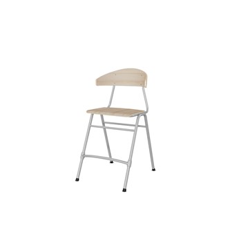 Embrace stol 4 ben sh 54 cm stort sæde sølv stel