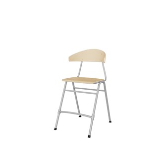 Embrace stol 4 ben sh 54 cm stort sæde sølv stel
