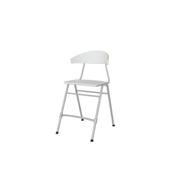 Embrace stol 4 ben sh 54 cm stort sæde sølv stel